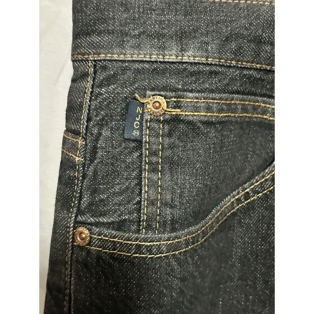 Nautica Jeans Co Dark Wash Denim‎ Jeans Mens 40x32 Straight Fit Distressed Y2K